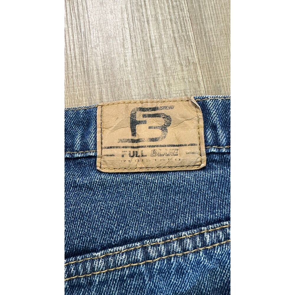 VTG Full Blue Flannel-Lined Denim Jeans Classic 5 Pocket Relaxed Size 34